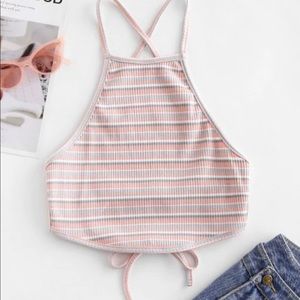 Striped Cropped Cami